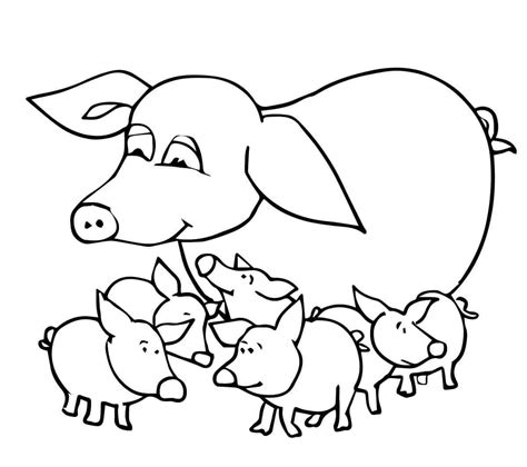 pig  piglets coloring pages educative printable coloring sheets