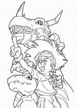 Coloring Digimon Kamiya Monster Cartoon Pages sketch template