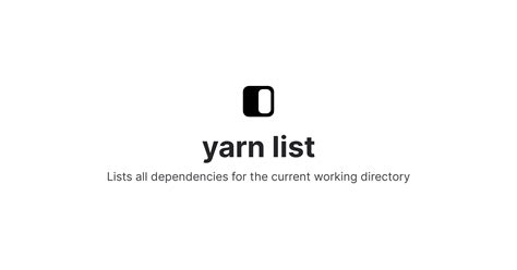 yarn list fig