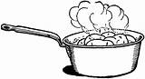 Clipart Pan Pans Cooking Clip Sauce Cake Cookware Pot Outline Pots Tins Cliparts Etc Library Elegant Bowl Kitchen Utensils Clipground sketch template