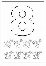 Number Coloring Fish Pages Coloringbay sketch template