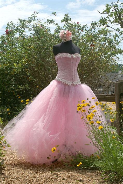 full length pink tulle tutu style skirt by
