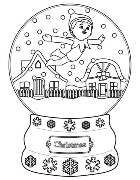 printable elf   shelf coloring pages