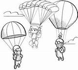 Pages Parachute Coloring sketch template