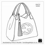 Bag Gucci Drawing Sketch Purse Handbag Illustration Sketches Handbags Fashion Soho Purses Bags Cad Designer Borsa Illustrations Draw Shoes Dibujos sketch template