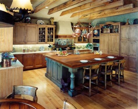 entspannende rustikale küchen designs