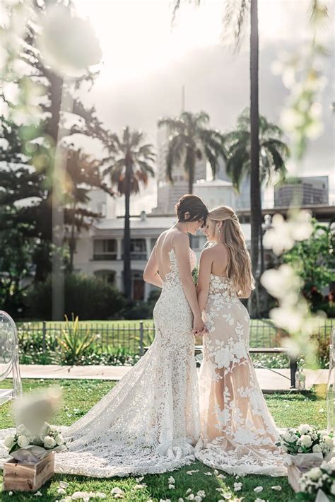 Two Blushing Brisbane Brides Lesbian Wedding Australia