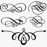 Scroll Flourish Clip Clipart Flourishes Svg Decorative Silhouette Scrolls Scrollwork Swirls Cricut Work Point Vector Cliparts Printable Cameo Gif Projects sketch template