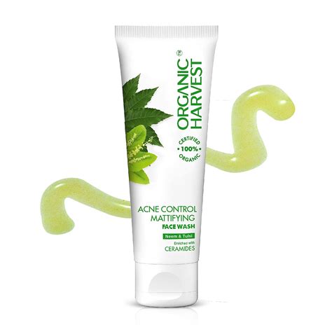 amazoncom organic harvest acne control mattifying face wash neem