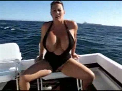 Milf With Big Boobs Sits On Her Dildo In My Boat At