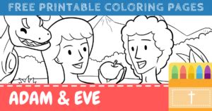 printable adam  eve coloring pages  kids connectus