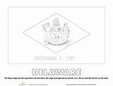 Delaware Flag sketch template
