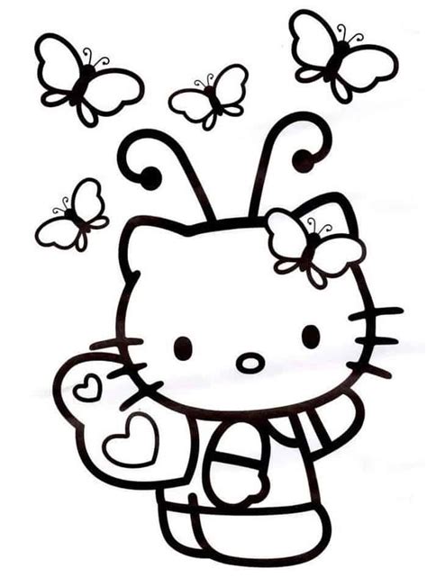 kitty butterfly coloring pages  printable butterfly coloring