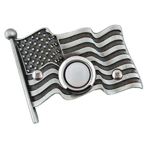 american flag decorative doorbell button cover  lighted