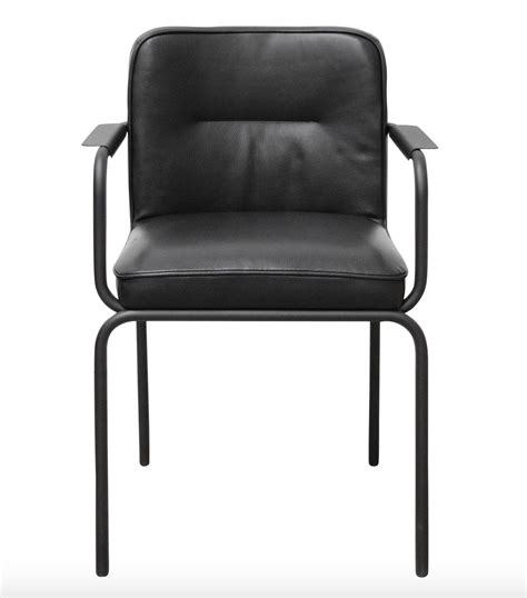 chaise design par jesse van den broek cuir pleine fleur  structure en acier poudre chaise