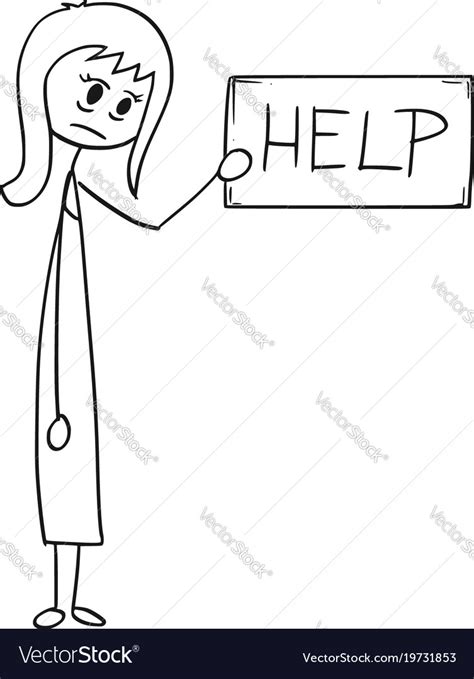 Conceptual Cartoon Of Depressed Businesswoman Vector Image