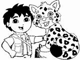 Coloring Diego Jr Nick Pages Cheetah Animals Printable Coloriage Bebe Et Kids sketch template