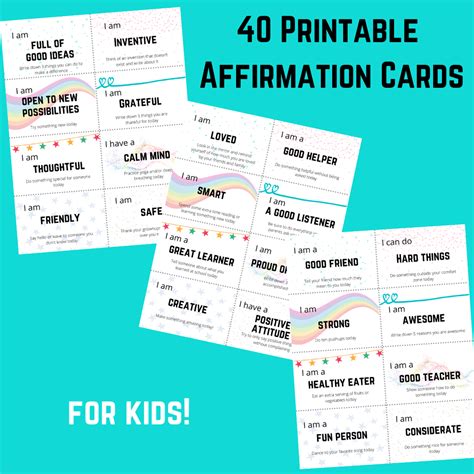 affirmation cards  kids   journal  kids