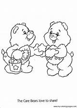 Bear Funshine Care Coloring Bears Colouring Birthday sketch template