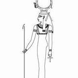 Dioses Hathor Egipcios Egipto Egipcia Antiguo Diosa Hellokids Diosas Egipcio Horus Deidad Osiris Seth Paises Imprime Imprimir Bastet Diibujo sketch template