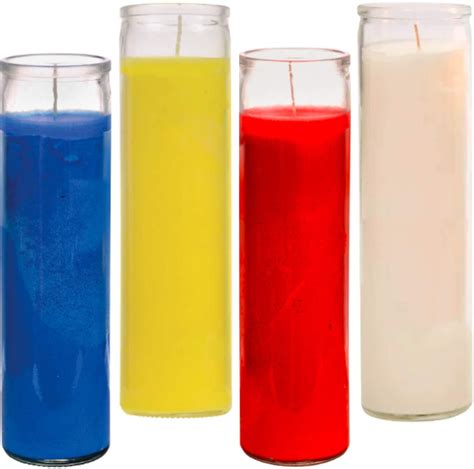 prayer candles red yellow blue white wax candle  pack great