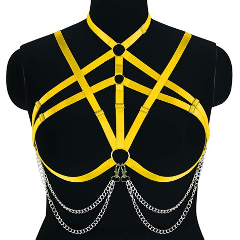 Sexy Gothic Harajuku Punk Lingerie Harness Women Body Chain Accessory