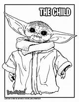 Yoda Mandalorian Colouring sketch template