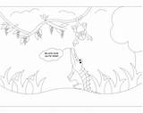 Monkey Crocodile Story Coloring Kids Worksheets Jungle Visit Studyvillage Theme Pages Crocodiles sketch template