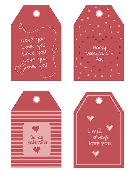 happy valentine gift tags    printables printablee