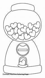 Machine Gumball Coloring Gum Pages Bubble Digi Printable Color Stamp Dibujos Drawing Para Colorear Heart Valentine Template Valentines Print Coloriage sketch template