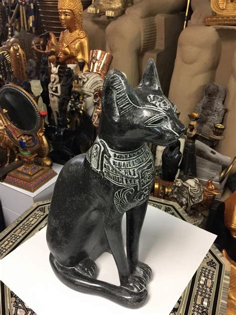 Out Or Indoor Large Egyptian Cat Goddess Bast Statue Made