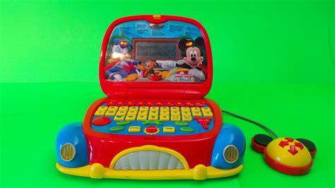mickey mouse laptop review   preschoolers learn english  youtube