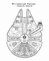 Millennium Millenium Faucon Blueprint Starwars Lego Paintingvalleycom Falcons sketch template