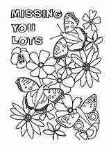 Coloring Miss Pages Sympathy Thinking Missed Printable Colouring Sheets Big Flower Adult Cards Color Fro Heart Kids Because Mother Print sketch template
