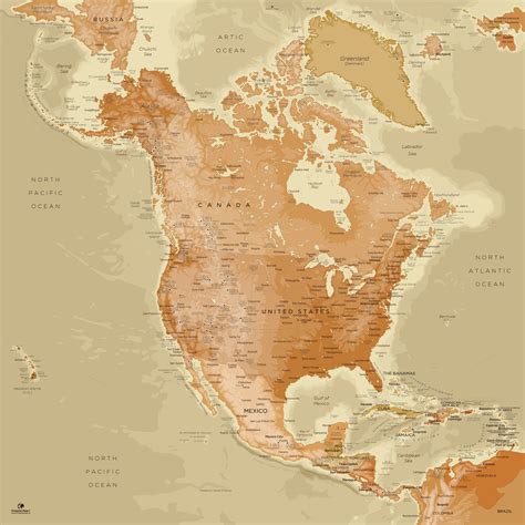 templates  decorative north america map original map