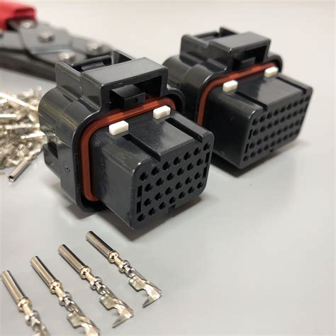 amp   pin ecu connector plug kit crimp tool ksv looms