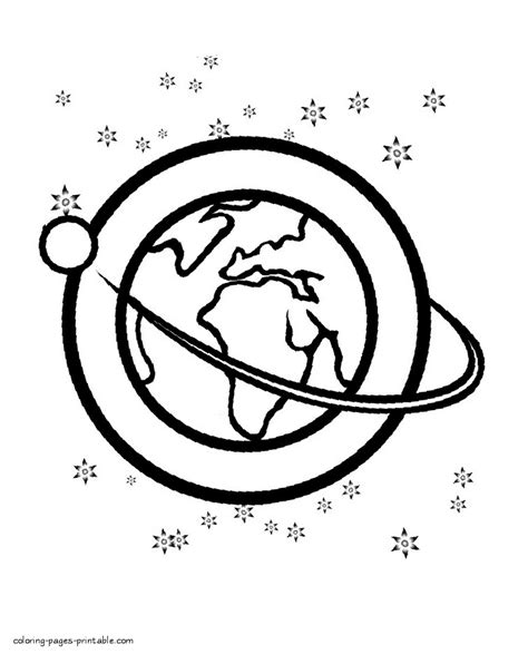 planet earth space coloring pages
