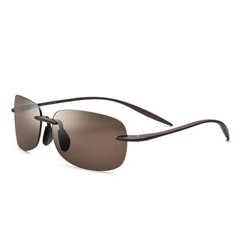 vazrobe nylon tr90 polarized mens sunglasses nylon rimless sun glasses
