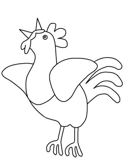 coloring page rooster coloring home