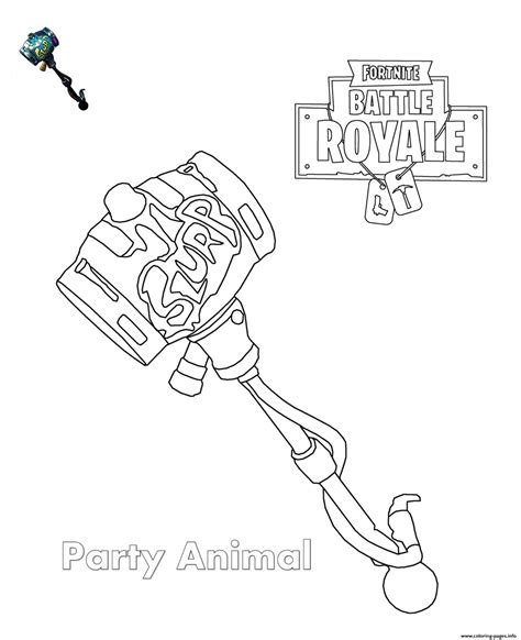 fortnite pickaxe coloring pages    hand  community