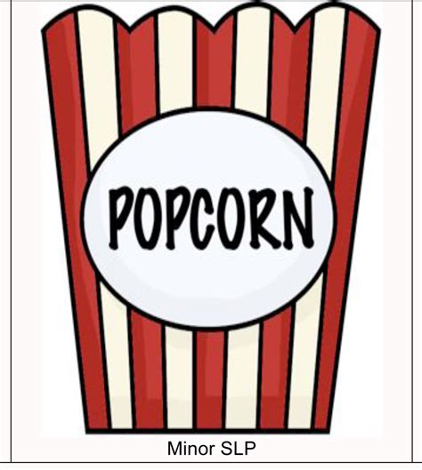 popcorn template clipart