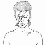 Bowie Ziggy Stardust Famosa sketch template