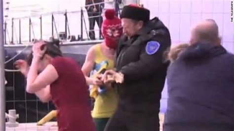 video shows pussy riot members beaten by cossacks