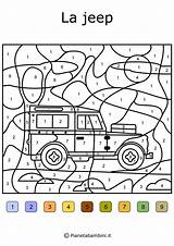 Colora Conta Colorare Numeri Pianetabambini Colori Bambini Difficili Veicoli Scegli sketch template