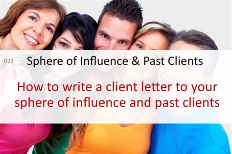 write  client letter   sphere  influence