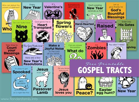 printable gospel tracts   occasions flanders family home life