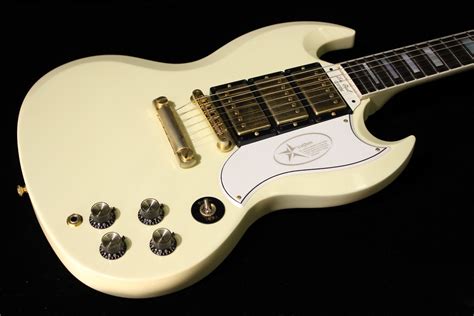 gibson custom sg custom vos classic white sn  gino guitars