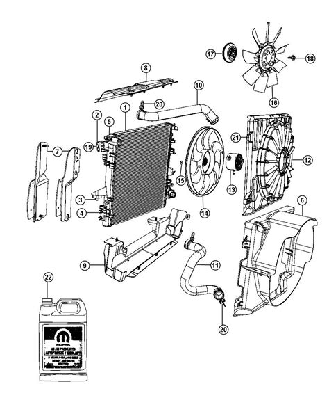 aa mopar fan cooling mechanical complete chassis module chrysler jeep dodge