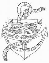 Coloring Anchor Pages Navy Printable Drawing Color Anchors Adult Chevron Scripture Getdrawings Template Ship Strength Getcolorings Mind May Drawings Paintingvalley sketch template