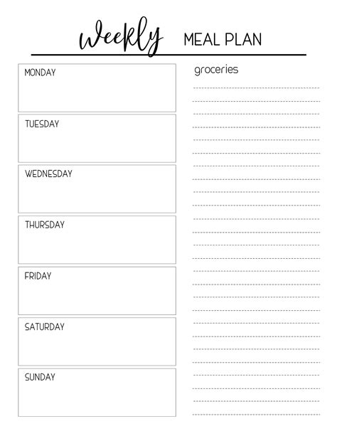 Best Meal Planner Templates World Of Printables My Xxx Hot Girl
